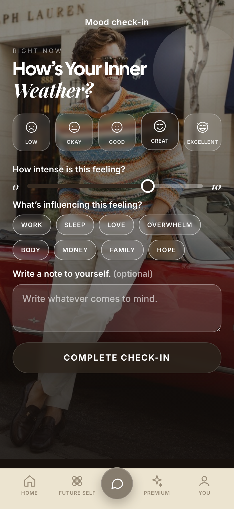 Mood check-in